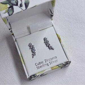 Sterling silver climber earrings